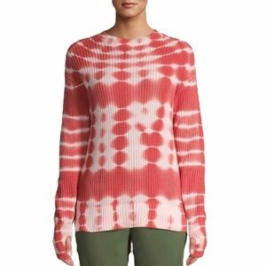 Tie Dye Crew Neck High Low Sweater